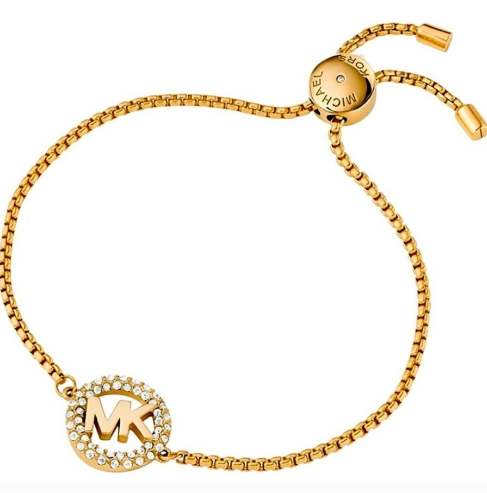 Michael Kors Gold-Tone Logo Bracelet